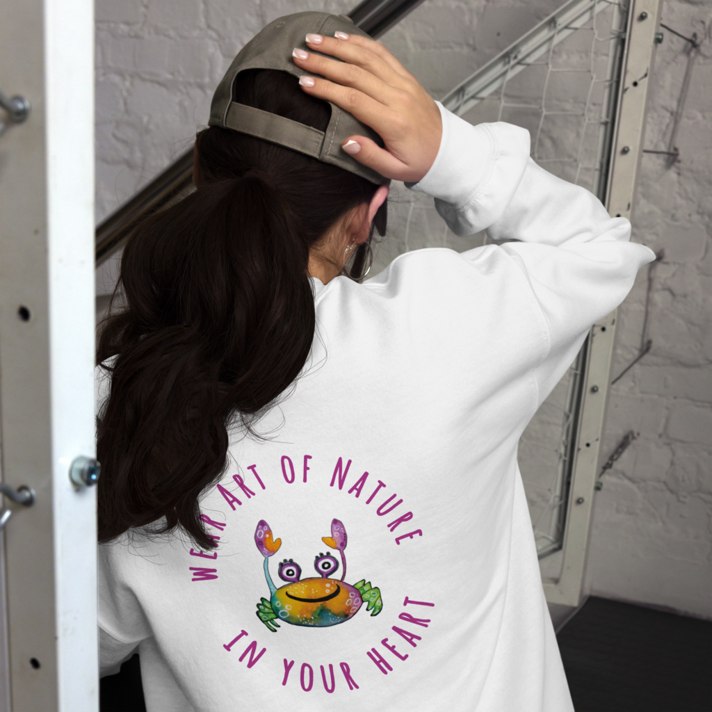 Shop-2 unisex crew neck sweatshirt white back 691373c8cb5a0