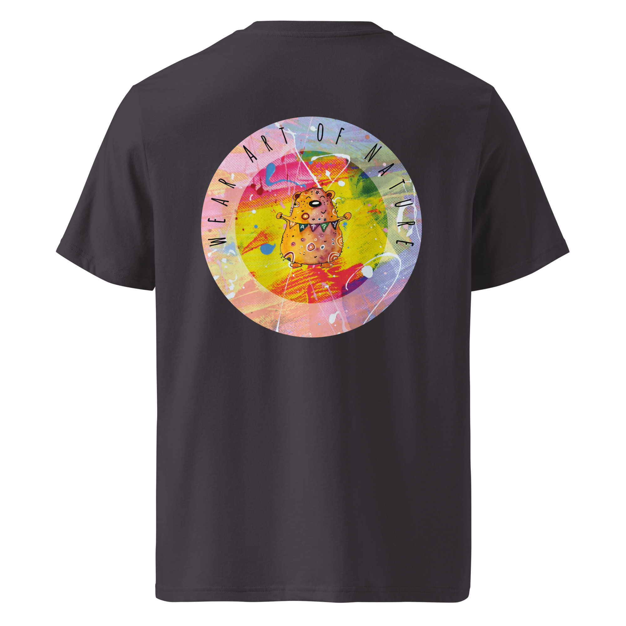 bear round front / backprint t shirt – nachhaltige bio mode von wear art of nature color collection bear round front / backprint t shirt – nachhaltige bio mode von wear art of nature color collection