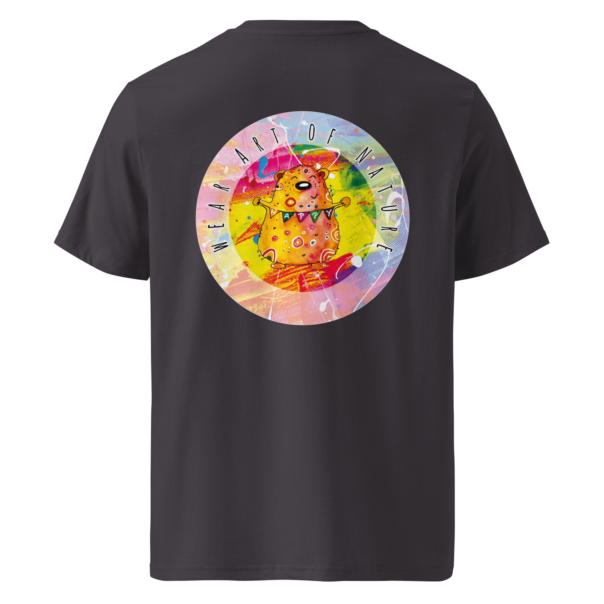bear round front / backprint t shirt – nachhaltige bio mode von wear art of nature color collection bear round front / backprint t shirt – nachhaltige bio mode von wear art of nature color collection