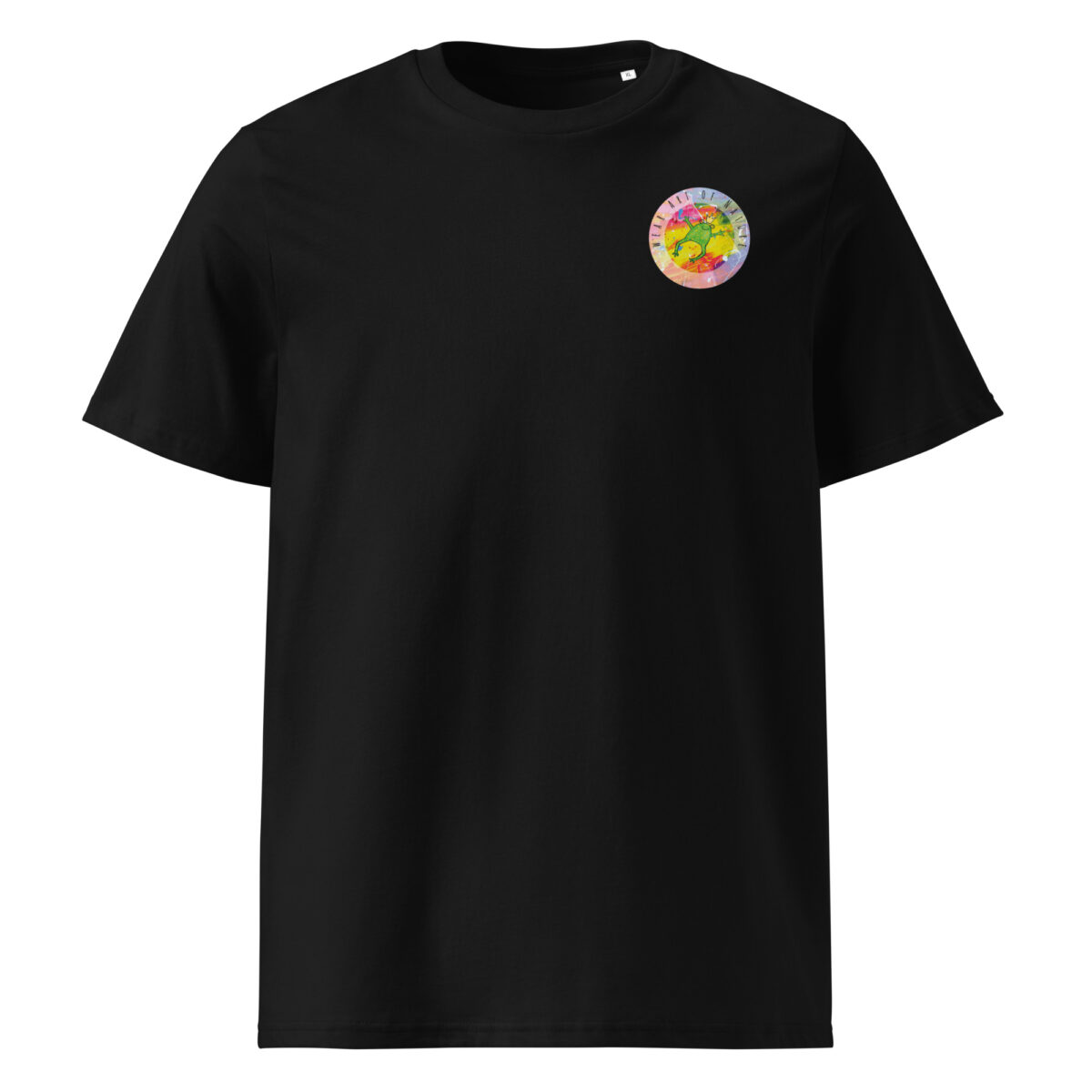 frog round front / backprint t shirt – nachhaltige bio mode von wear art of nature core collection