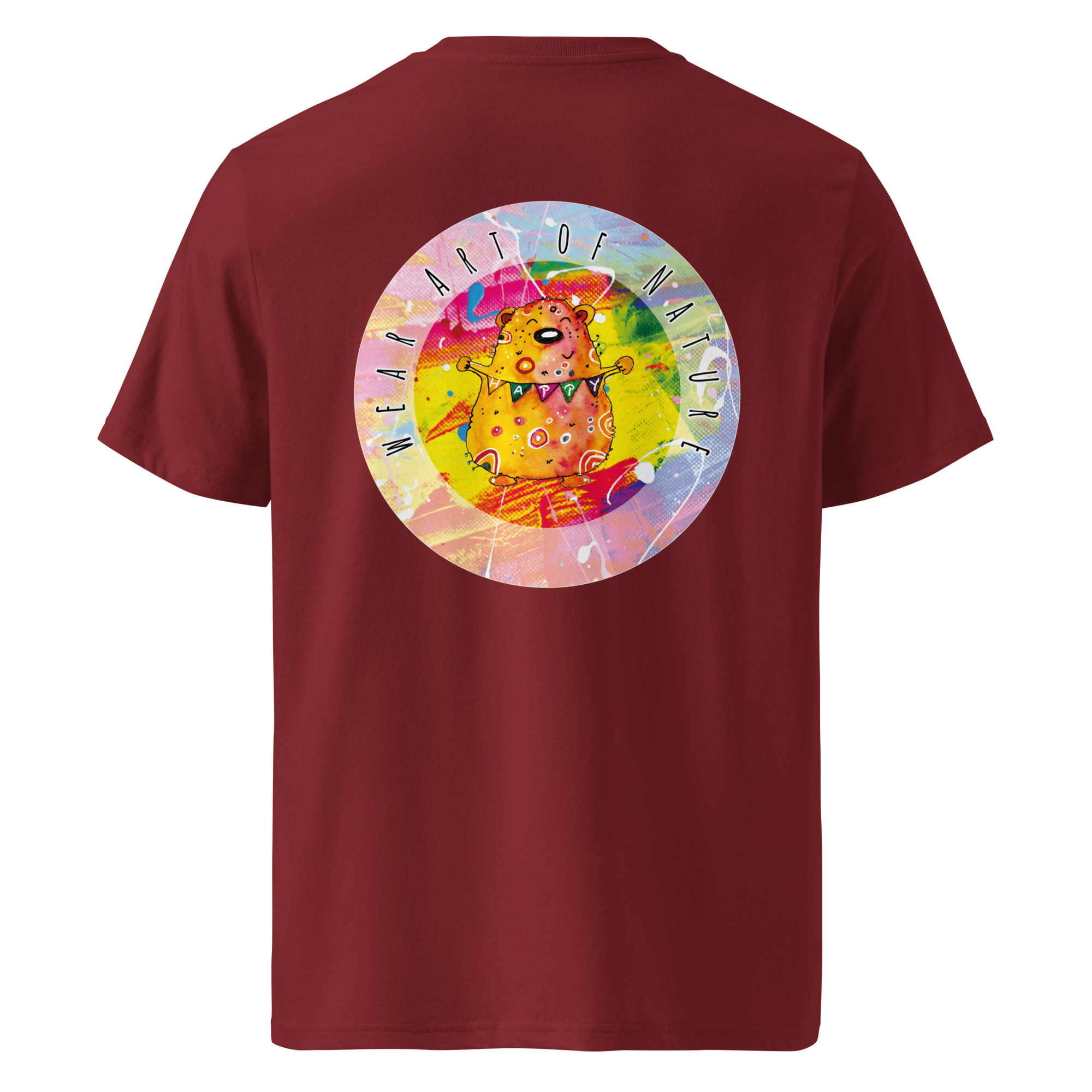 bear round front / backprint t shirt – nachhaltige bio mode von wear art of nature color collection bear round front / backprint t shirt – nachhaltige bio mode von wear art of nature color collection