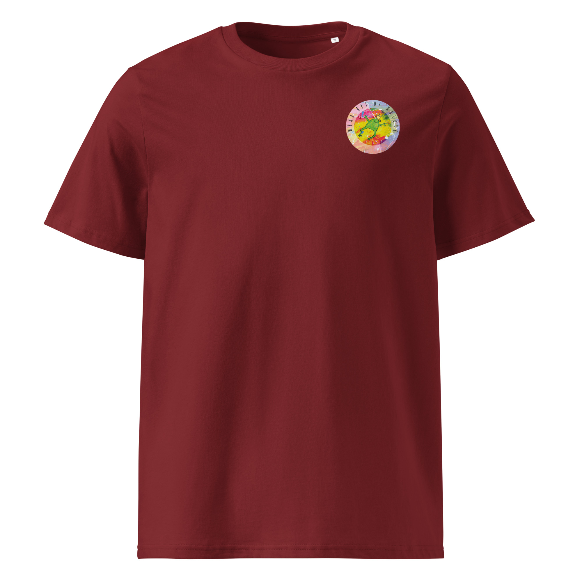 frog round front / backprint t shirt – nachhaltige bio mode von wear art of nature color collection frog round front / backprint t shirt – nachhaltige bio mode von wear art of nature color collection
