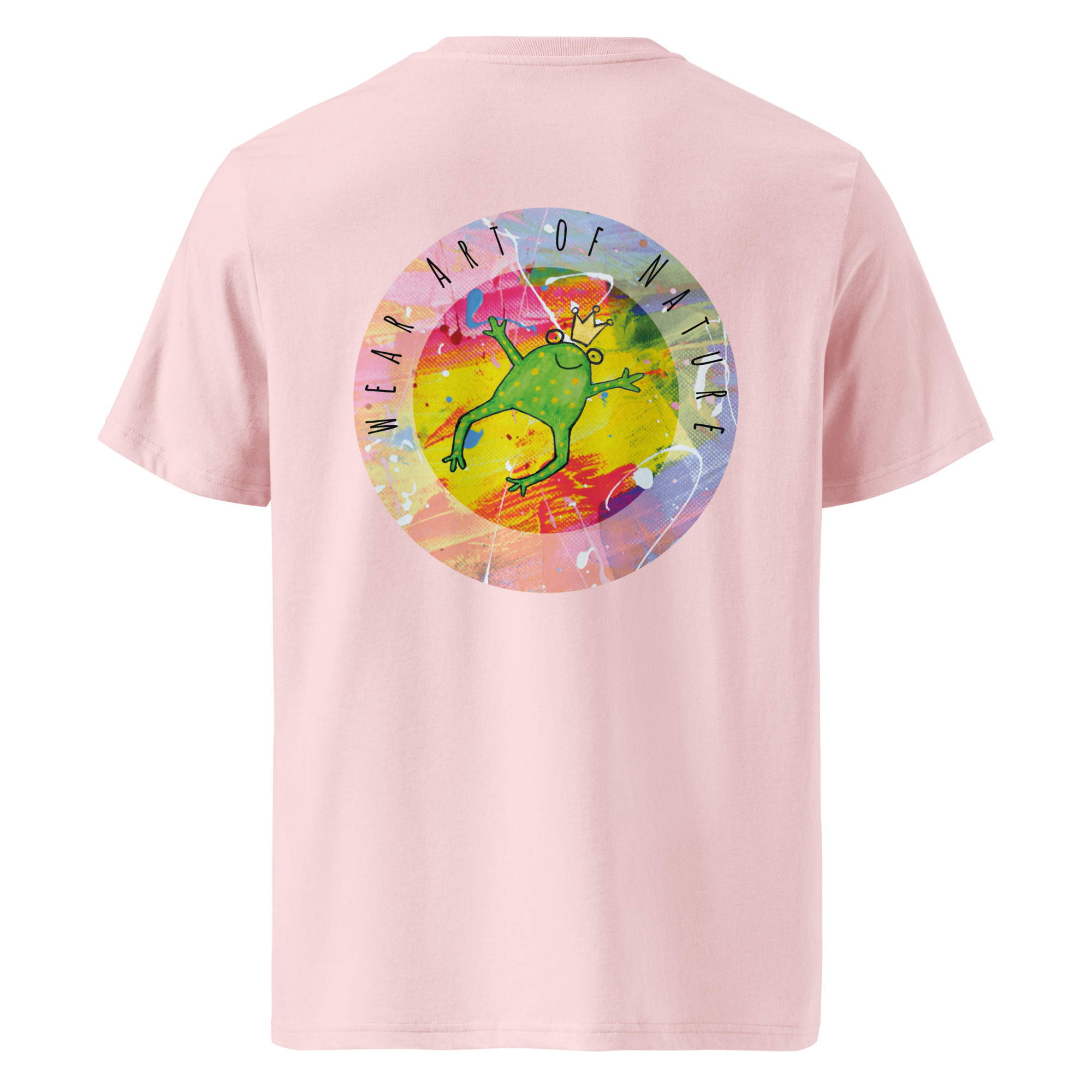 frog round front / backprint t shirt – nachhaltige bio mode von wear art of nature color collection frog round front / backprint t shirt – nachhaltige bio mode von wear art of nature color collection