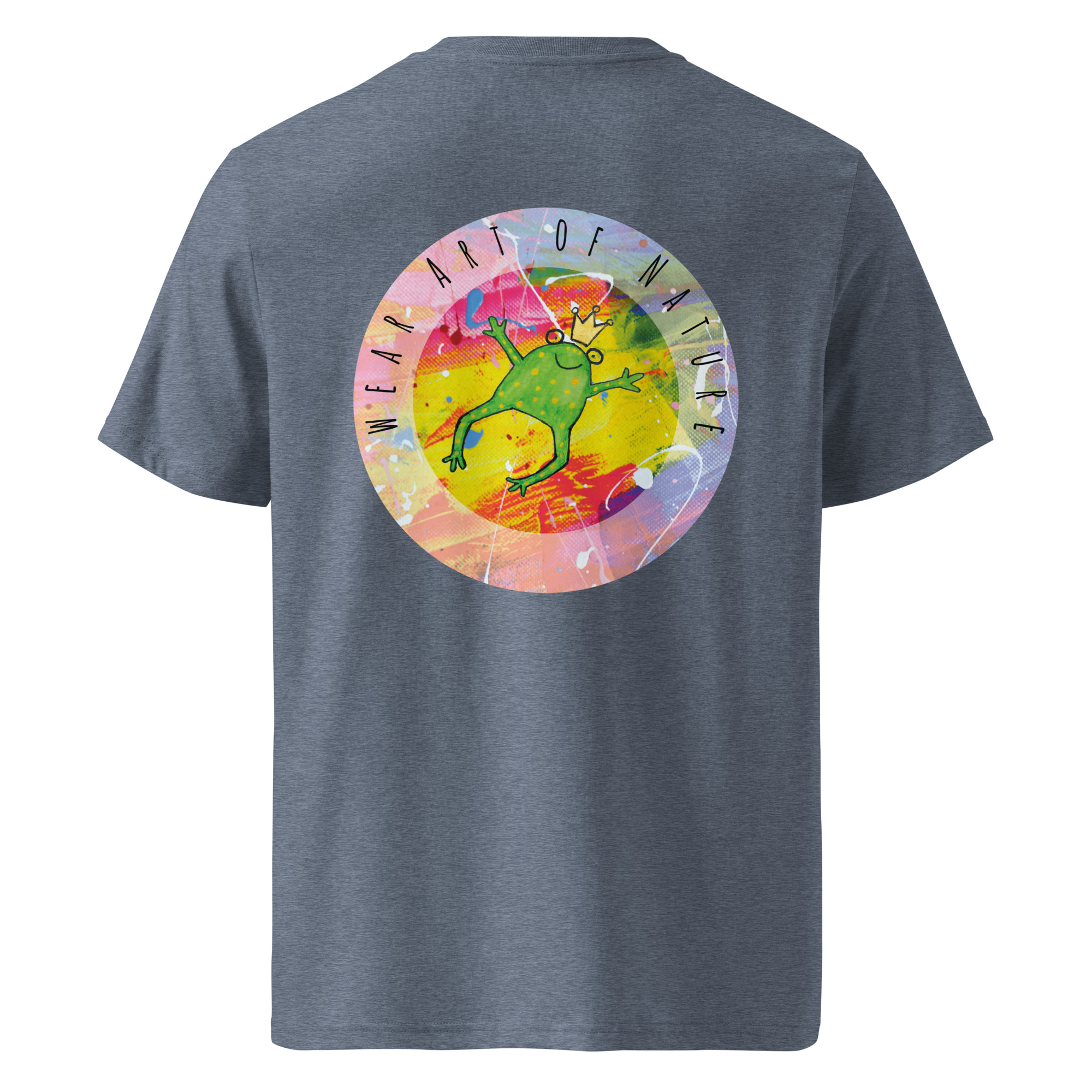 frog round front / backprint t shirt – nachhaltige bio mode von wear art of nature color collection frog round front / backprint t shirt – nachhaltige bio mode von wear art of nature color collection