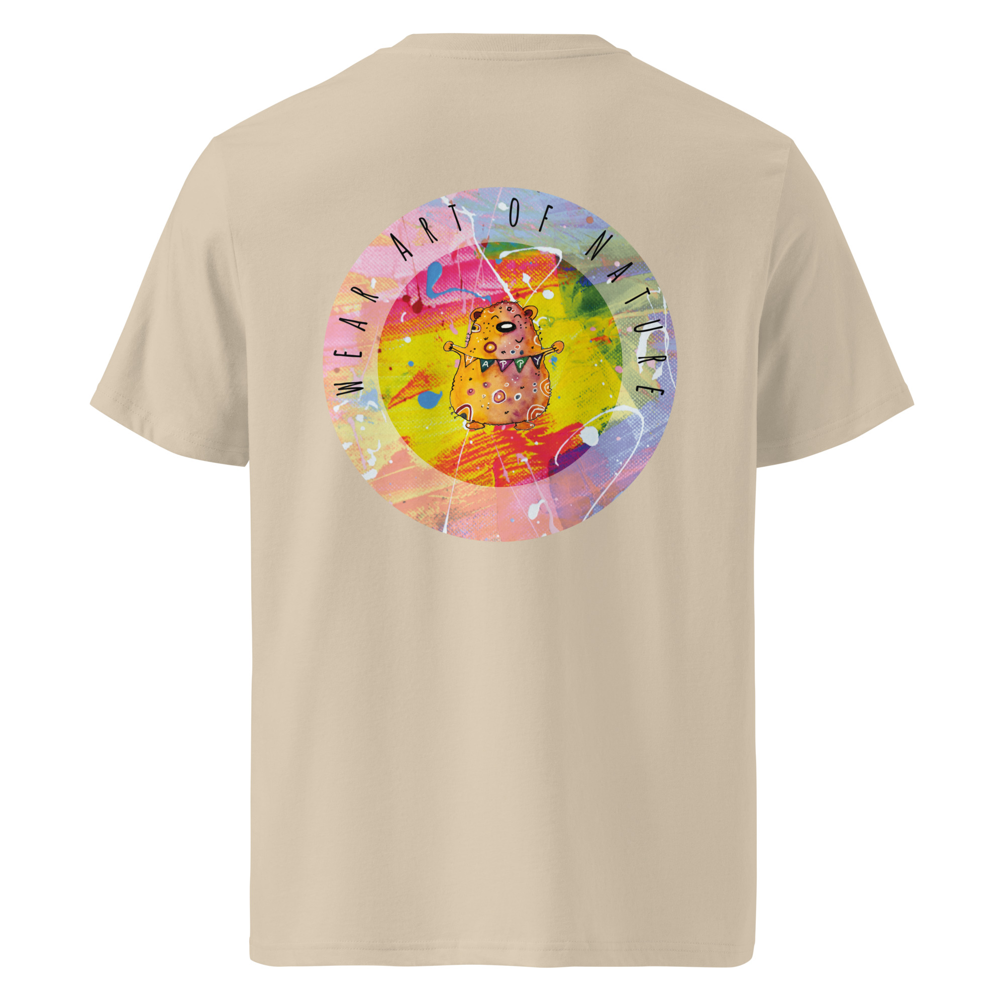 bear round front / backprint t shirt – nachhaltige bio mode von wear art of nature core collection bear round front / backprint t shirt – nachhaltige bio mode von wear art of nature core collection