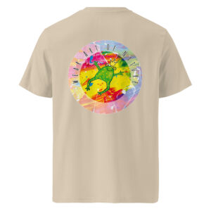 frog round front / backprint t shirt – nachhaltige bio mode von wear art of nature core collection