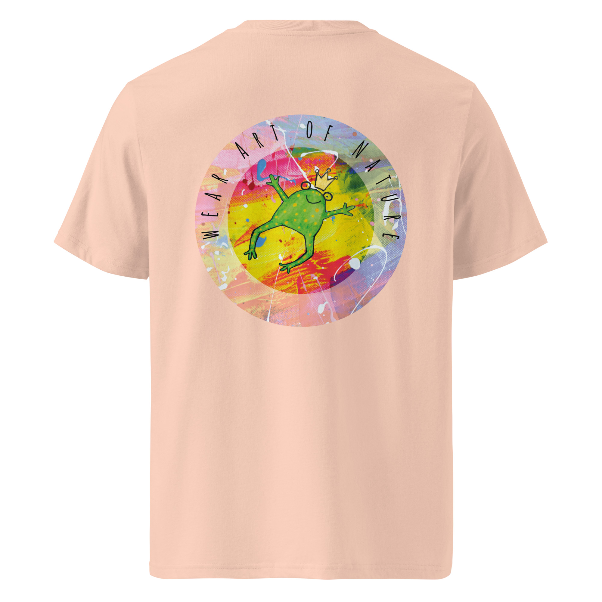 frog round front / backprint t shirt – nachhaltige bio mode von wear art of nature color collection frog round front / backprint t shirt – nachhaltige bio mode von wear art of nature color collection