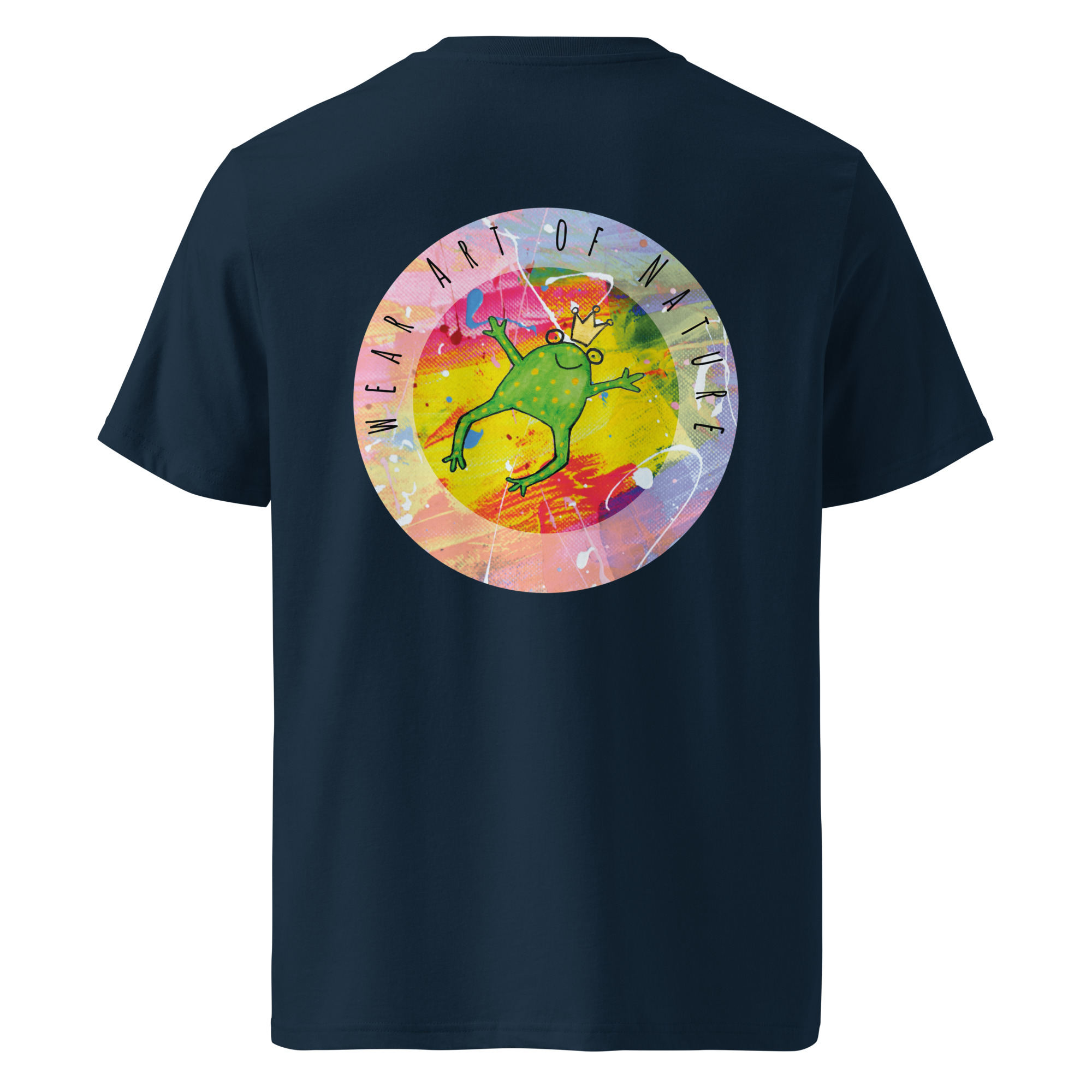 frog round front / backprint t shirt – nachhaltige bio mode von wear art of nature core collection frog round front / backprint t shirt – nachhaltige bio mode von wear art of nature core collection