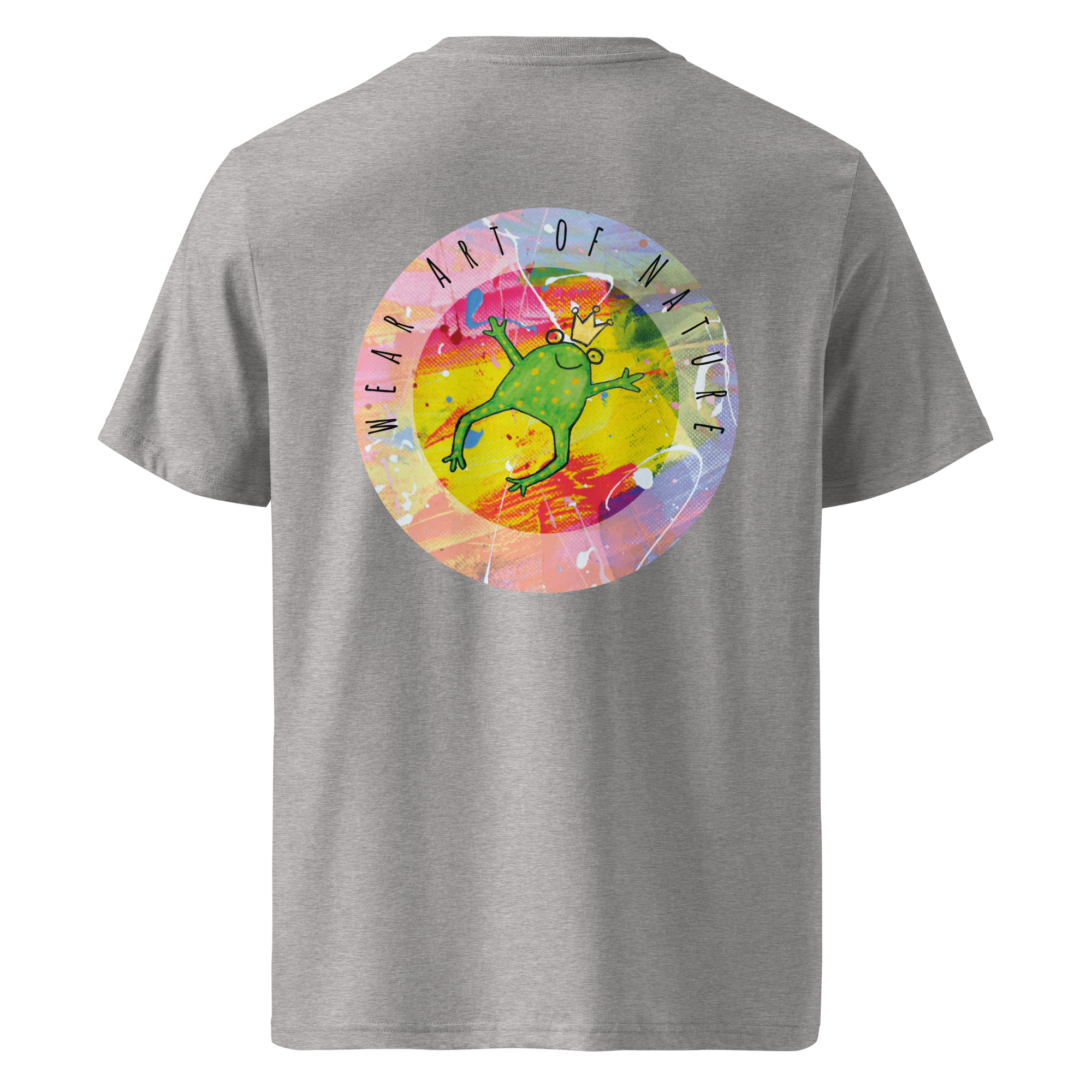 frog round front / backprint t shirt – nachhaltige bio mode von wear art of nature core collection frog round front / backprint t shirt – nachhaltige bio mode von wear art of nature core collection