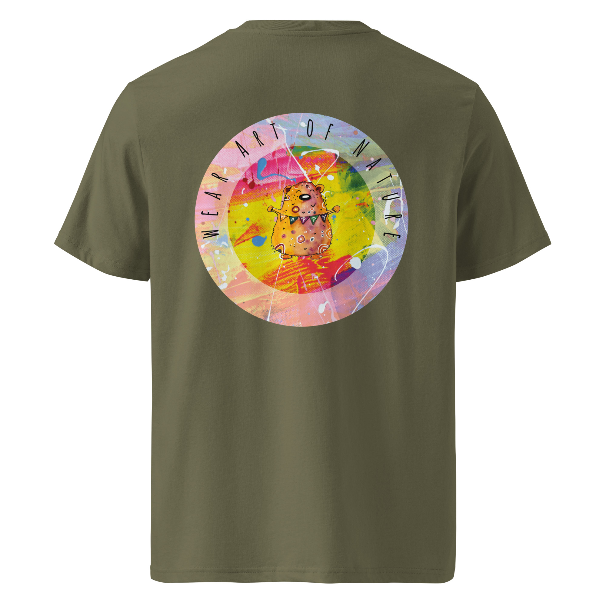 bear round front / backprint t shirt – nachhaltige bio mode von wear art of nature core collection bear round front / backprint t shirt – nachhaltige bio mode von wear art of nature core collection