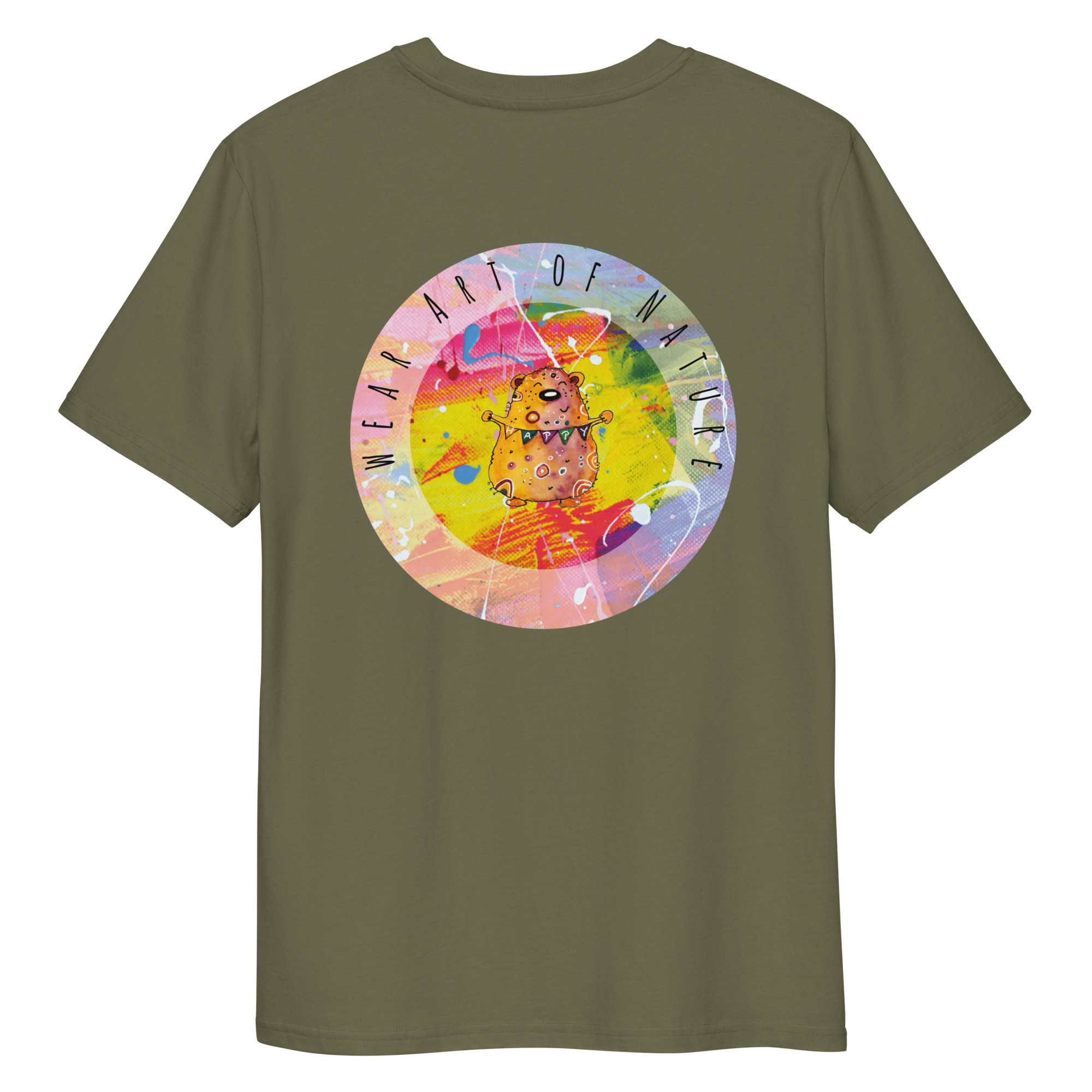 bear round front / backprint t shirt – nachhaltige bio mode von wear art of nature core collection bear round front / backprint t shirt – nachhaltige bio mode von wear art of nature core collection