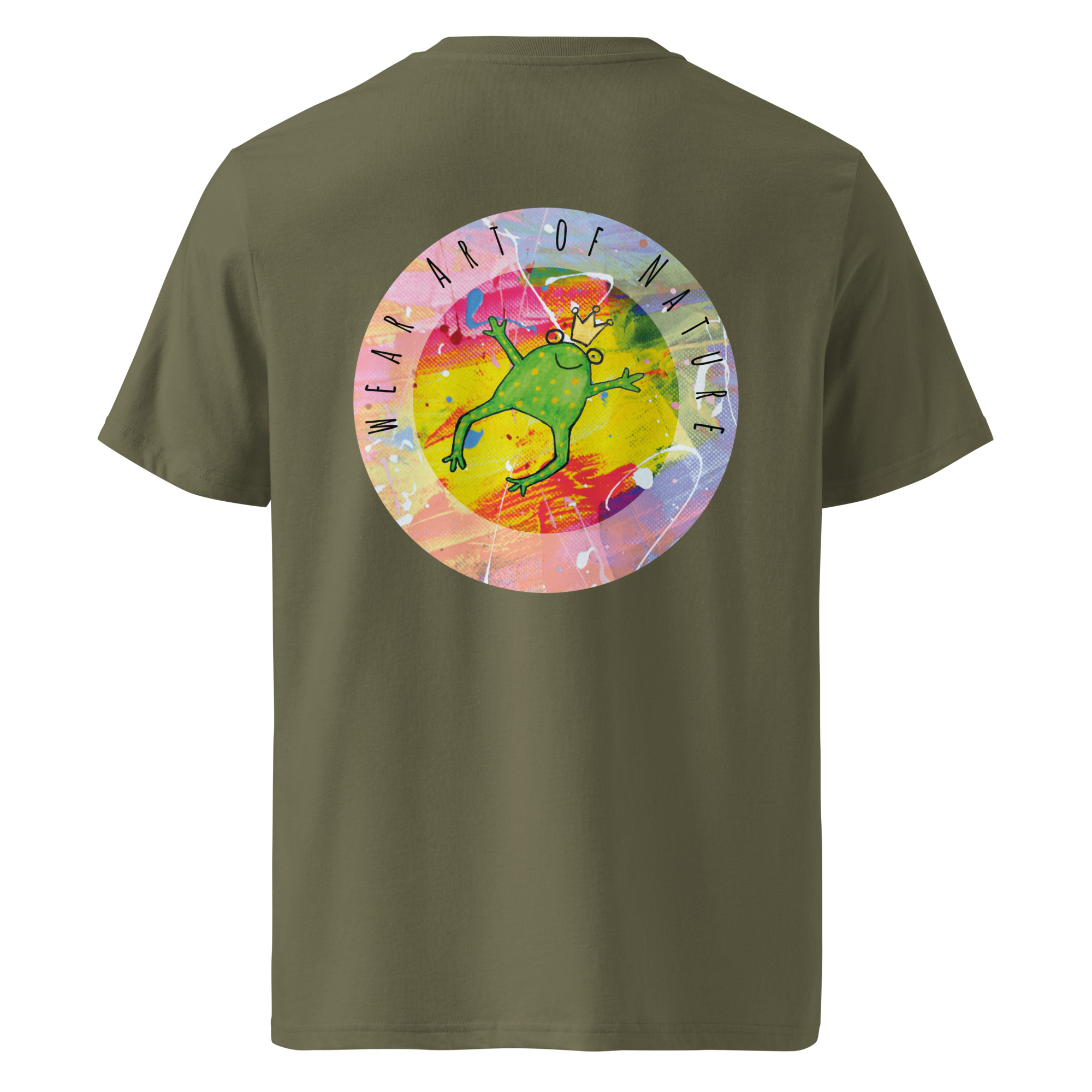 frog round front / backprint t shirt – nachhaltige bio mode von wear art of nature core collection frog round front / backprint t shirt – nachhaltige bio mode von wear art of nature core collection