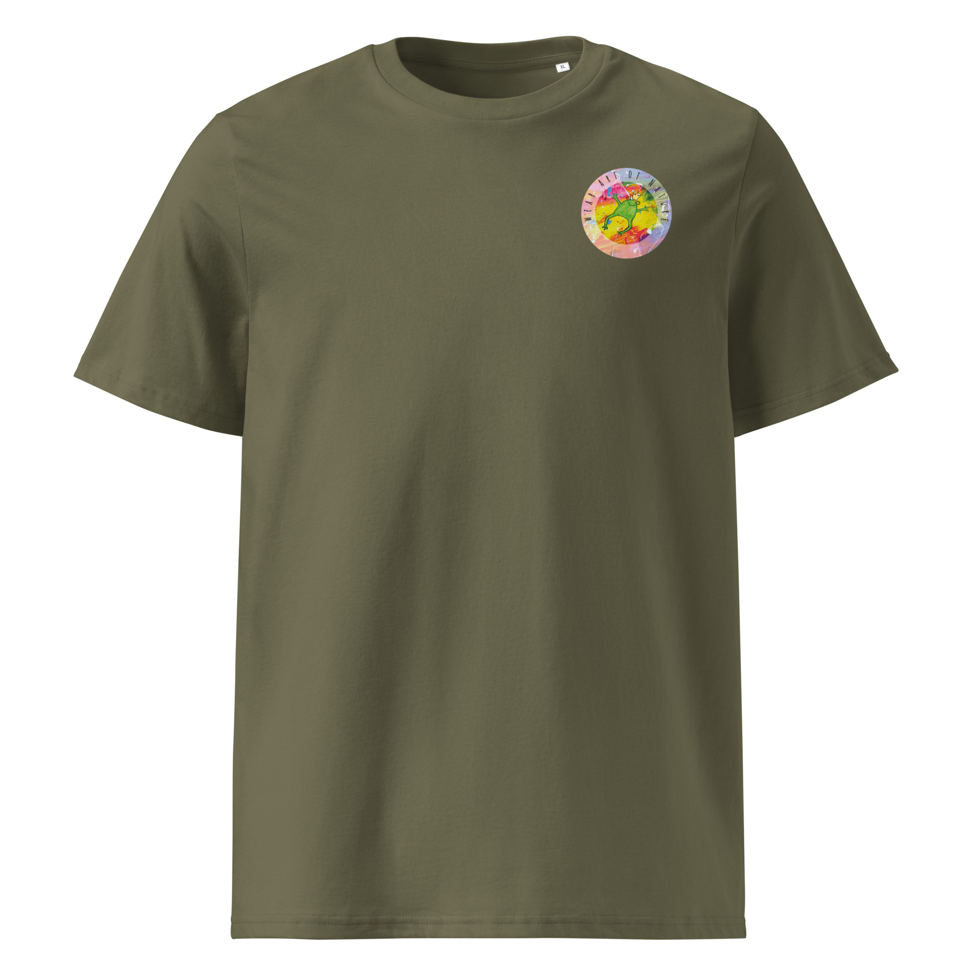 frog round front / backprint t shirt – nachhaltige bio mode von wear art of nature core collection frog round front / backprint t shirt – nachhaltige bio mode von wear art of nature core collection