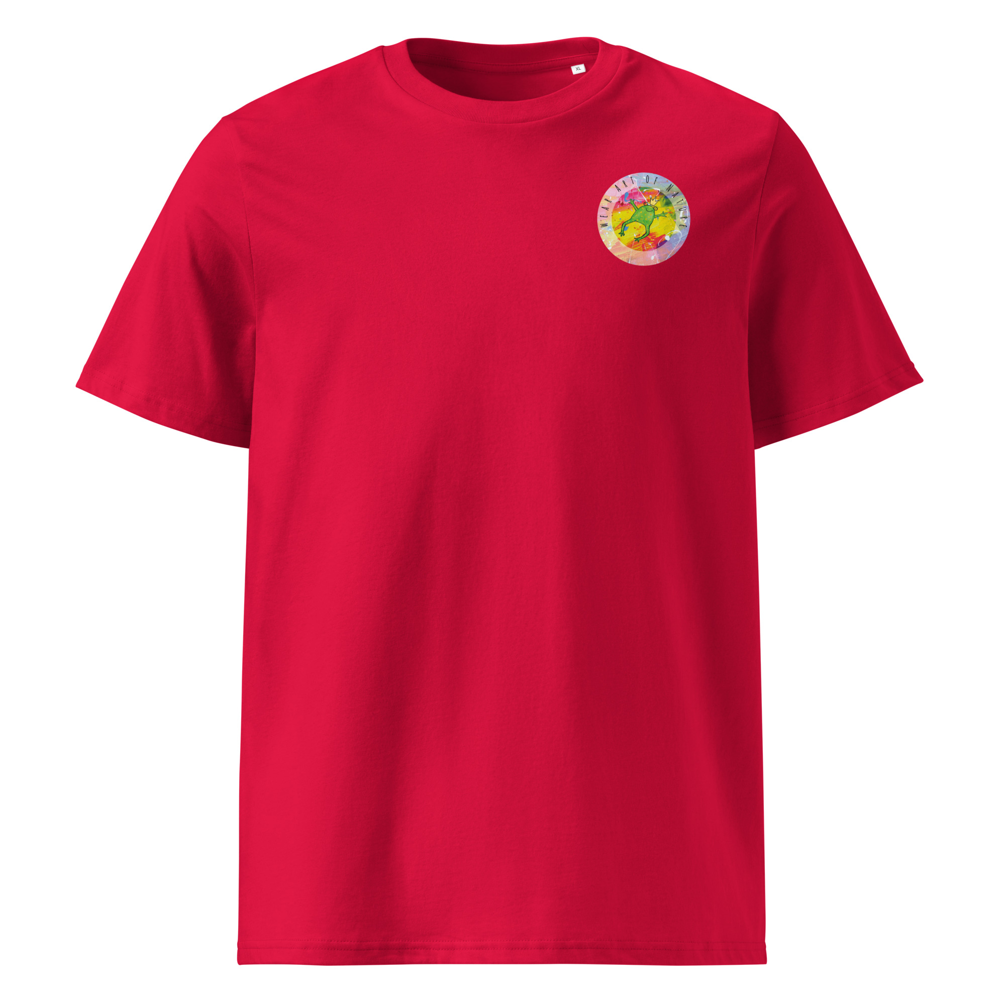 frog round front / backprint t shirt – nachhaltige bio mode von wear art of nature color collection frog round front / backprint t shirt – nachhaltige bio mode von wear art of nature color collection