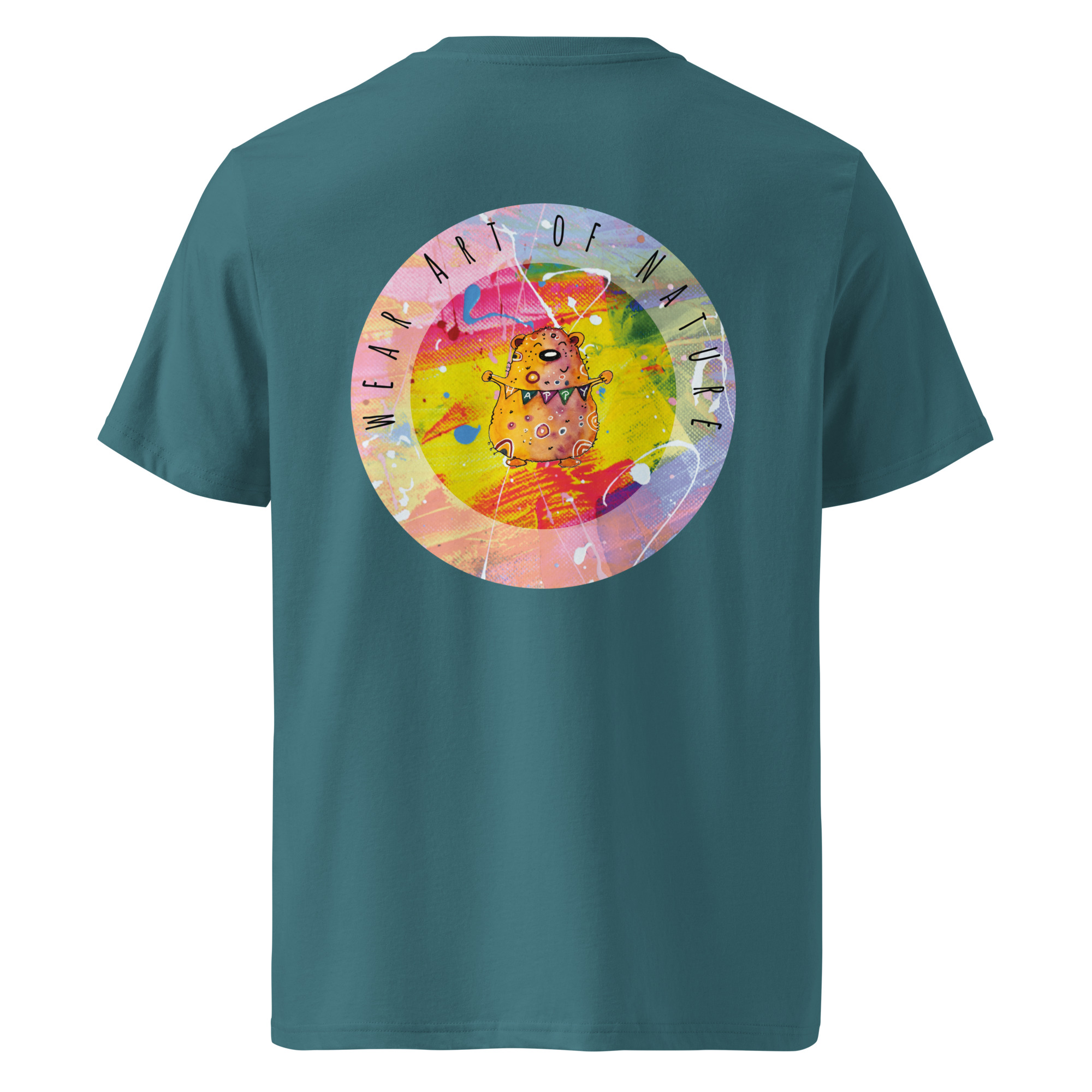 bear round front / backprint t shirt – nachhaltige bio mode von wear art of nature color collection bear round front / backprint t shirt – nachhaltige bio mode von wear art of nature color collection