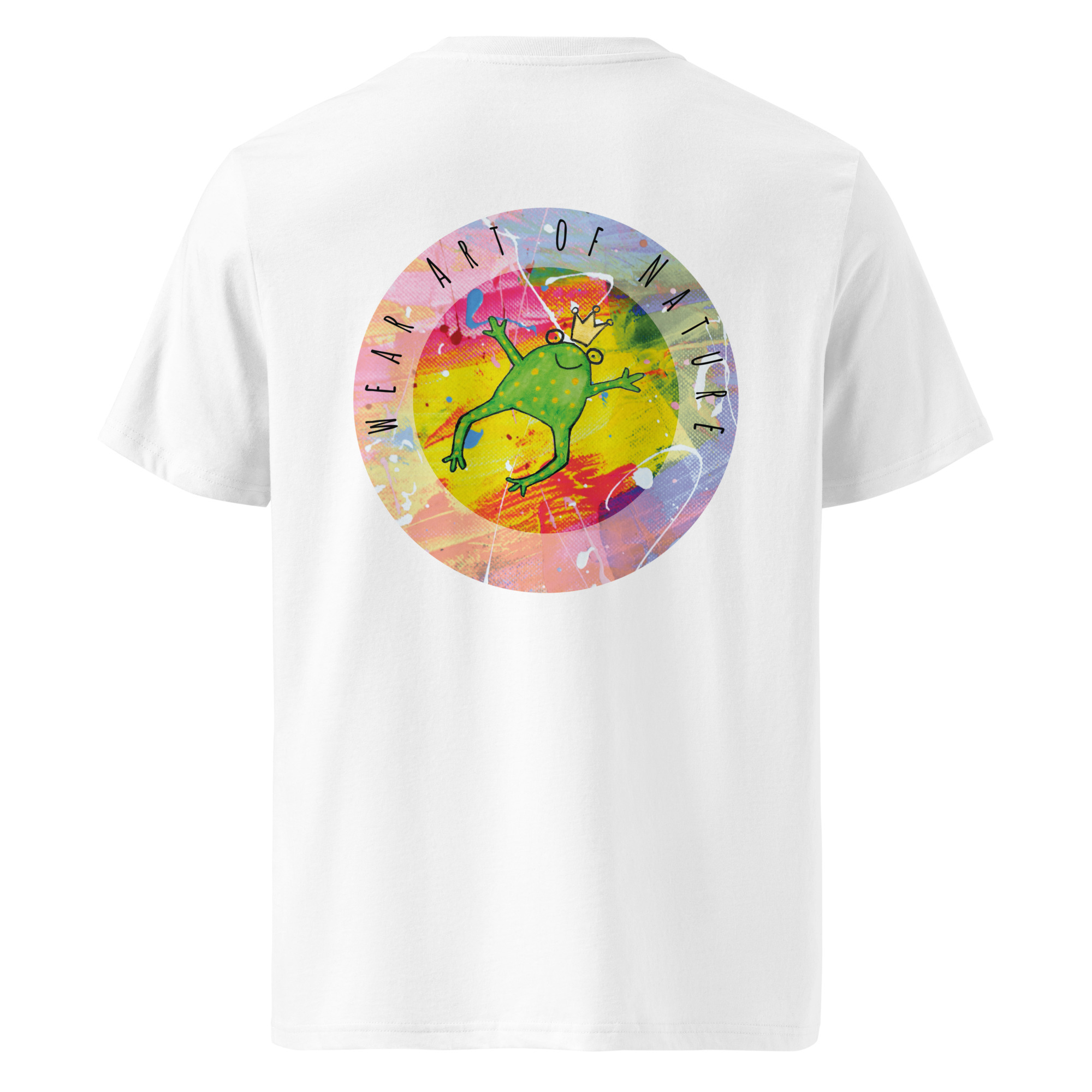 frog round front / backprint t shirt – nachhaltige bio mode von wear art of nature core collection frog round front / backprint t shirt – nachhaltige bio mode von wear art of nature core collection