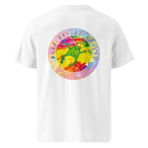 frog round front / backprint t shirt – nachhaltige bio mode von wear art of nature core collection
